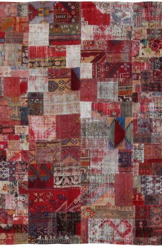 Hand Knotted Patchwork 9x10 Are Rug