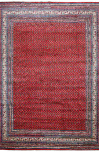 Persian Arak Mir Design 10x13 Red Wool Area Rug