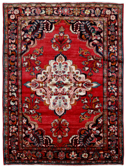 Persian Lilihan 5x7 Red Wool Area Rug