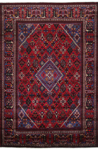 Persian Joshaghan 7x10 Red Blue Area Rug
