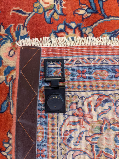 Persian Sarouk 7x8 Rusty Orange Wool Area Rug