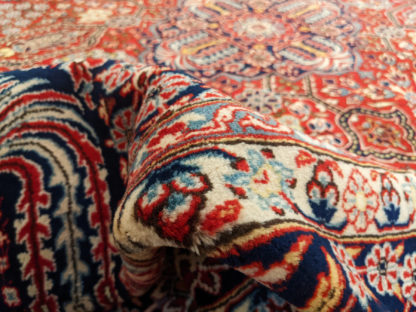 Persian Najafabad 7x11 Red Blue Wool Area Rug