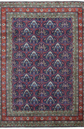 Persian Ardebil 7x9 Blue Wool Area Rug